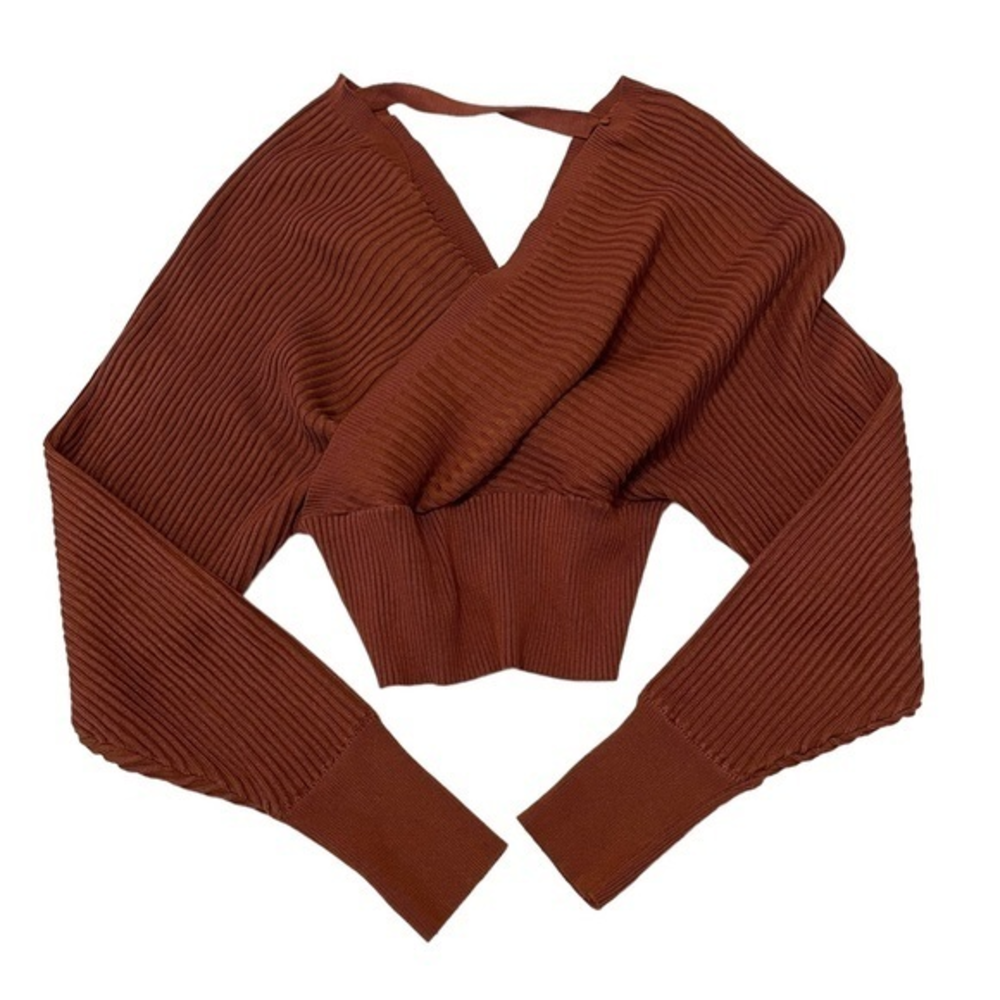 Dreamers by Debut womans brown top/sweater size medium